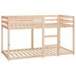 vidaXL Pat supraetajat fără saltea, 90x190 cm, lemn masiv de pin