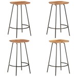 vidaXL Taburete de bar, 4 buc., lemn masiv de acacia vidaXL Taburete de bar, 4 buc., lemn masiv de acacia