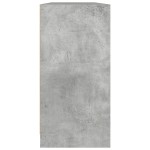 vidaXL Bibliotecă cu uși, gri beton, 204x37x75 cm, lemn compozit