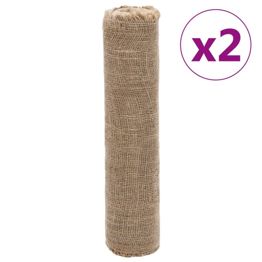 vidaXL Rulouri de iută, 2 buc., 0,5x50 m, iută 100%, 200 g/m²