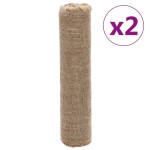 vidaXL Rulouri de iută, 2 buc., 0,5x50 m, iută 100%, 200 g/m²