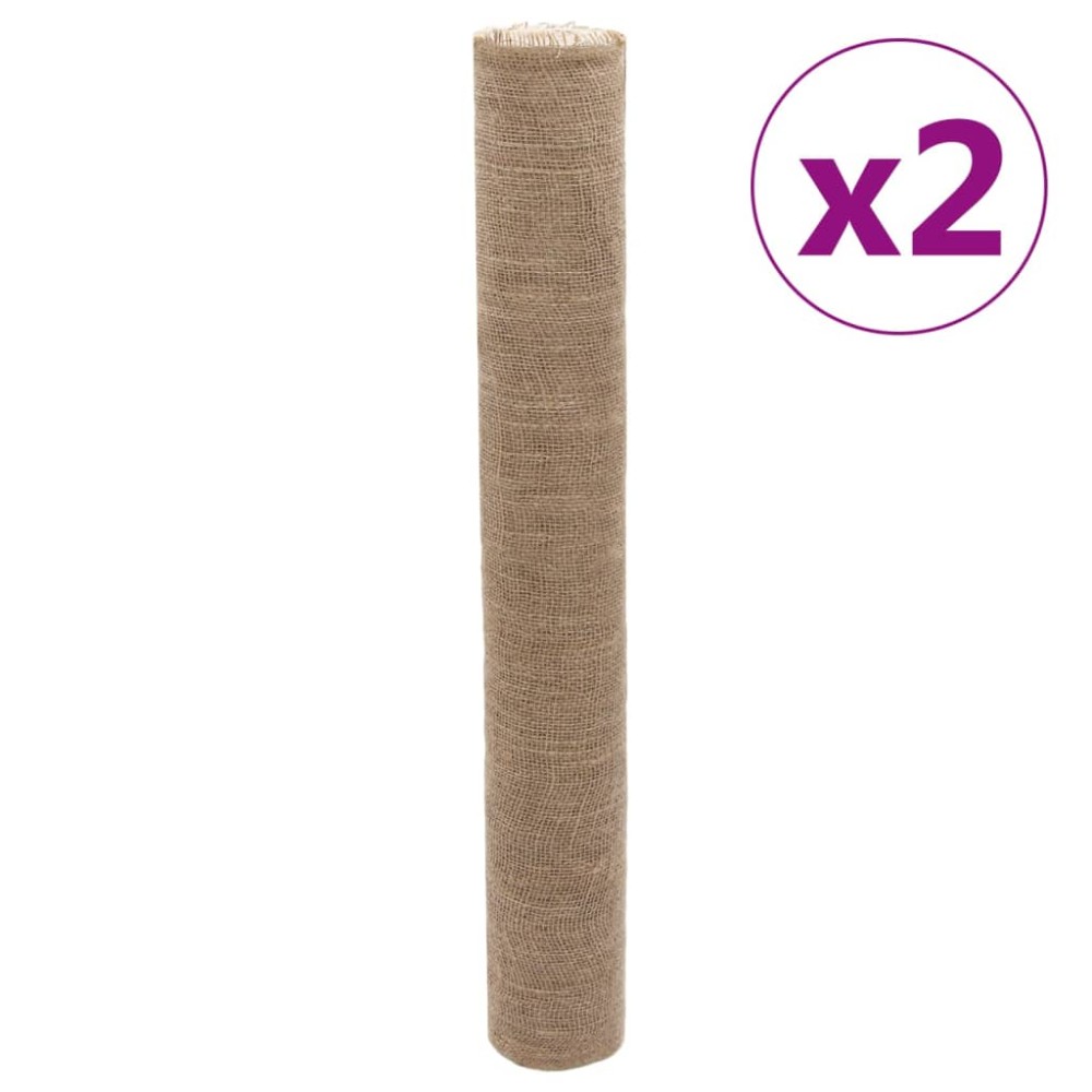 vidaXL Rulouri de iută, 2 buc., 1x50 m, iută 100%, 200 g/m²