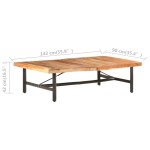 vidaXL Măsuță de cafea, 142x90x42 cm, lemn masiv de acacia vidaXL Măsuță de cafea, 142x90x42 cm, lemn masiv de acacia