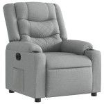 vidaXL Fotoliu rabatabil electric, gri deschis, textil