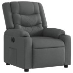 vidaXL Fotoliu rabatabil electric, gri închis, material textil