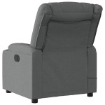vidaXL Fotoliu electric de masaj rabatabil, gri închis, textil