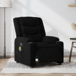vidaXL Fotoliu electric de masaj rabatabil, negru, textil vidaXL Fotoliu electric de masaj rabatabil, negru, textil