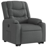 vidaXL Fotoliu rabatabil cu ridicare pe verticală, gri închis, textil vidaXL Fotoliu rabatabil cu ridicare pe verticală, gri închis, textil