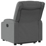 vidaXL Fotoliu rabatabil cu ridicare pe verticală, gri închis, textil vidaXL Fotoliu rabatabil cu ridicare pe verticală, gri închis, textil