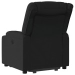 vidaXL Fotoliu rabatabil cu ridicare pe verticală, negru, textil