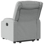 vidaXL Fotoliu electric rabatabil cu ridicare, gri deschis, textil vidaXL Fotoliu electric rabatabil cu ridicare, gri deschis, textil