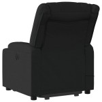 vidaXL Fotoliu electric de masaj rabatabil cu ridicare, negru, textil