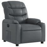 vidaXL Fotoliu rabatabil electric, gri, piele ecologică