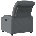 vidaXL Fotoliu rabatabil electric, gri, piele ecologică