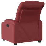 vidaXL Fotoliu rabatabil electric, roșu vin, piele ecologică