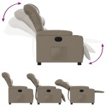 vidaXL Fotoliu rabatabil electric, cappuccino, piele ecologică