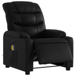 vidaXL Fotoliu electric de masaj rabatabil, negru, piele ecologică vidaXL Fotoliu electric de masaj rabatabil, negru, piele ecologică