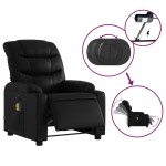 vidaXL Fotoliu electric de masaj rabatabil, negru, piele ecologică vidaXL Fotoliu electric de masaj rabatabil, negru, piele ecologică