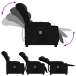 vidaXL Fotoliu electric de masaj rabatabil, negru, piele ecologică vidaXL Fotoliu electric de masaj rabatabil, negru, piele ecologică