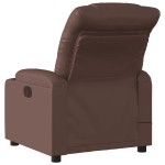 vidaXL Fotoliu electric de masaj rabatabil, maro, piele ecologică