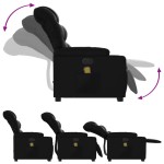 vidaXL Fotoliu de masaj rabatabil cu ridicare negru piele ecologică