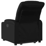 vidaXL Fotoliu rabatabil electric cu ridicare, negru, piele ecologică