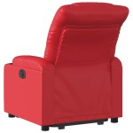 vidaXL Fotoliu rabatabil electric cu ridicare, roșu, piele ecologică