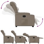 vidaXL Fotoliu rabatabil electric cu ridicare, cappuccino