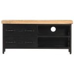 vidaXL Comodă TV, 90 x 30 x 41 cm, lemn de mango nefinisat