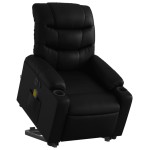 vidaXL Fotoliu electric masaj rabatabil cu ridicare, negru