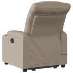 vidaXL Fotoliu electric masaj rabatabil cu ridicare, cappuccino