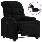 vidaXL Fotoliu rabatabil electric, negru, material textil