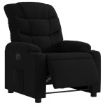 vidaXL Fotoliu rabatabil electric, negru, material textil