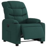 vidaXL Fotoliu rabatabil electric, verde închis, material textil vidaXL Fotoliu rabatabil electric, verde închis, material textil