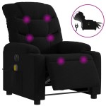 vidaXL Fotoliu electric de masaj rabatabil, negru, textil vidaXL Fotoliu electric de masaj rabatabil, negru, textil