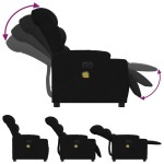 vidaXL Fotoliu electric de masaj rabatabil, negru, textil vidaXL Fotoliu electric de masaj rabatabil, negru, textil