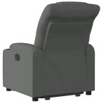 vidaXL Fotoliu rabatabil cu ridicare pe verticală, gri închis, textil