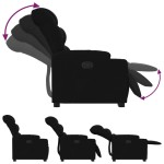 vidaXL Fotoliu rabatabil cu ridicare pe verticală, negru, textil