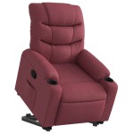 vidaXL Fotoliu rabatabil cu ridicare, roșu vin, material textil