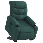 vidaXL Fotoliu rabatabil ridicare pe verticală, verde închis, textil vidaXL Fotoliu rabatabil ridicare pe verticală, verde închis, textil