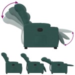 vidaXL Fotoliu rabatabil ridicare pe verticală, verde închis, textil vidaXL Fotoliu rabatabil ridicare pe verticală, verde închis, textil