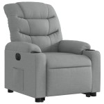 vidaXL Fotoliu electric rabatabil cu ridicare, gri deschis, textil