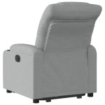 vidaXL Fotoliu electric rabatabil cu ridicare, gri deschis, textil