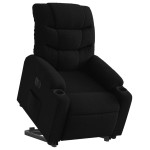 vidaXL Fotoliu electric rabatabil cu ridicare, negru, textil