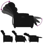 vidaXL Fotoliu electric rabatabil cu ridicare, negru, textil