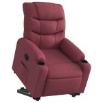 vidaXL Fotoliu electric rabatabil cu ridicare, roșu vin, textil