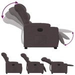 vidaXL Fotoliu electric rabatabil cu ridicare, maro închis, textil