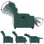 vidaXL Fotoliu electric rabatabil cu ridicare, verde închis, textil
