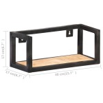 vidaXL Rafturi de perete, 2 buc., 40 cm, lemn de mango nefinisat