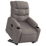 vidaXL Fotoliu electric rabatabil cu ridicare, gri taupe, textil
